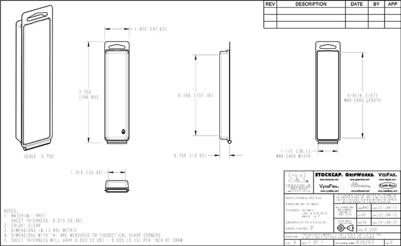 836263 - Stock Clamshell Packaging